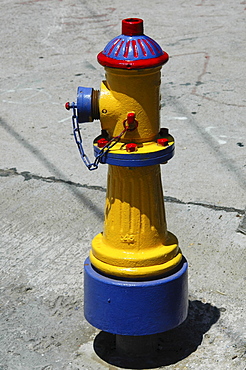 Colorful hydrant, Valparaiso, Chile, South America