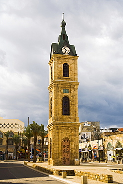 Clock tower in Jaffa, Tel Aviv, Israel, Middle East