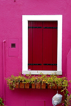 House facade, Burano Island, Venice, Italy, Europe