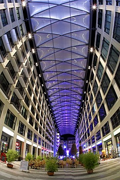 Shopping Mall Heiliggeistgasse in Berlin during the Festival of Lights