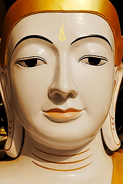 Buddha statue (closeup), Shwedagon Pagoda, Yangon (Rangoon), Myanmar (Burma), Southeast Asia