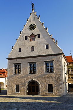 Building in the historic town square of Bardejov, a UNESCO World Heritage Site, Slovakia, Europe