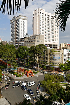 Nguyen Hue Avenue, downtown Ho Chi Minh City, Saigon, Vietnam, Southeast Asia