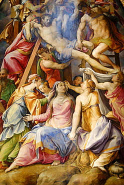 Renaissance painting in the museum of Santa Croce Church, UNESCO world heritage site, Florence, Tuscany, Italy, Europe