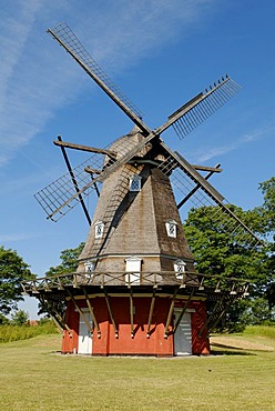 Historic windmill on the fortified island of Kastellet, Copenhagen, Denmark, Scandinavia, Europe