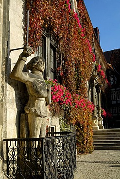 UNESCO World Heritage Site Roland statue Quedlinburg, Saxony-Anhalt, Germany