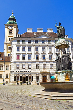 "Schubladkasten House", Austria Fountain and Scottish Church, Freyung, Vienna, Austria