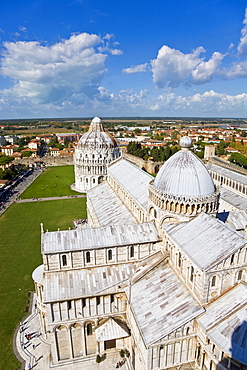 Baptistry and Cathedral Piazza dei Miracoli Pisa Tuscany Italy