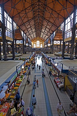 Centre Market Hall in Neogothic Style, Budapest, Hungary, Southeast Europe, Europe,