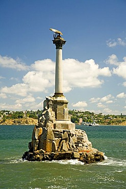 Memorial of sunken Ships Landmark of the Town, Sevastopol, Crimea, Ukraine, South-Easteurope, Europe,