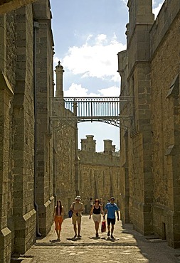 Visitors around the Castle Voroncov, Jalta, Crimea, Ukraine, South-Easteurope, Europe,