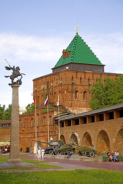 St George's obelisk, Dmitry tower, Nizhny Novgorod (Gorky), Russia