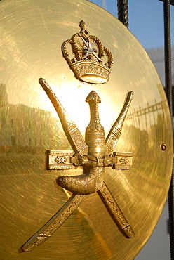 Emblem of the Sultanate of Oman at the working palace of Sultan Kaboos, Muscat, Oman