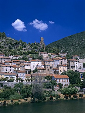 Village Roquebrun, France, South France, Languedoc-Roussillon