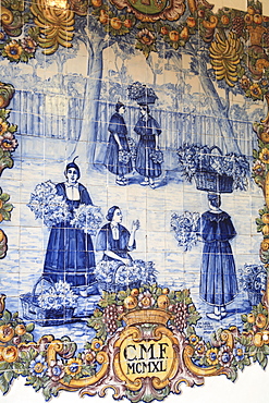 Azulejo mosaic in Funchal, Portugal, Madeira