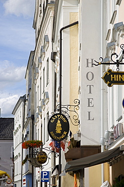 Row of houses on Main Square in Enns, Upper Austria, Austria