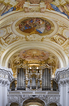 Organ pipes in Convent St. Florian, St. Florian, Upper Austria, Austria