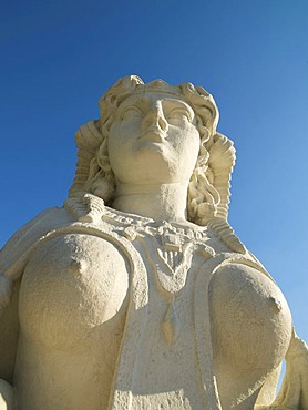 Sphinx in the Belvedere Castle gardens, Vienna, Austria, Europe