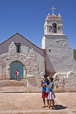 Church of San Pedro de Atacama, Atacama desert, northern Chile, South America