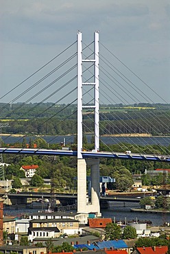 New bridge to Ruegen island, Hanseatic city of Stralsund, Mecklenburg Western Pomerania, Germany, Europe