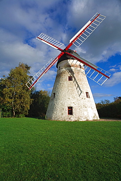 Dutch Windmill, Kirkemollen, Pedersker, Bornholm, Denmark, Europe