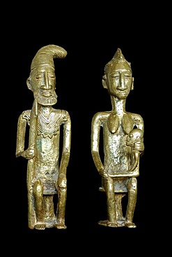 Royal couple, bronze statues, Mali, Africa