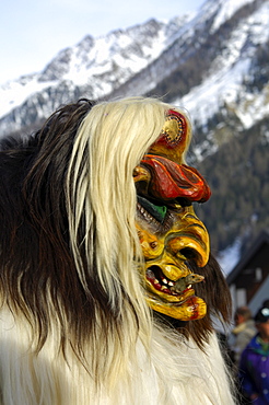 Tschaeggaetae, Carnival masks, Wiler, Loetschental, Valais, Switzerland