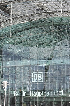 Signature Berlin main station of the German Federal Railroads railways, Lehrter station.