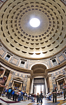 Cupola, interior view of the Pantheon, Rome, Italy, Europe