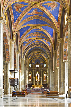 Interior view of Santa Maria sopra Minerva Church (Gothic church), Rome, Italy, Europe