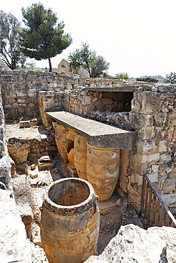 Vases, Agia Triada archaeological site, Crete, Greece, Europe