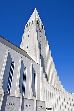 Hallgrimskirkja (Hallgrimur's Church), Reykjavik, Iceland, Atlantic Ocean