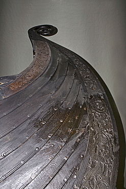 Detail of a ship at the Viking Ship Museum, Bygdoy, Oslo, Norway, Scandinavia, Europe