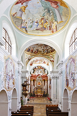 Interior view, Mariazell Cloister, Klein-Mariazell, Triestingtal (Triesting Valley), Lower Austria, Austria, Europe