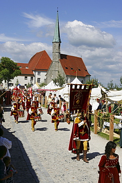 Medieval festival in Burghausen, Upper Bavaria, Bavaria, Germany, Europe