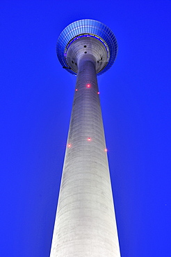 Rheinturm Tower, Medienmeile, Duesseldorf, North Rhine-Westphalia, Germany, Europe