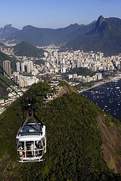 Cable car to sugar loaf , rio de janeiro, brasil