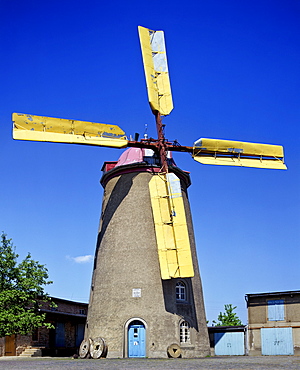 Windmill in Saxony, Germany, Europe