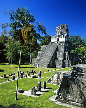 Temple ruins of Tikal, Maya pyramid, Guatemala, Guatemala, Central America