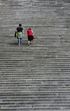 ITA, Italy, Rome : Stair at Capitol hill, to the Santa Maria in Aracoeli church. |