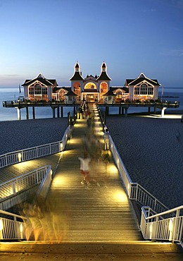 Ocean bridge, Baltic Sea resort Sellin, Island of Ruegen, Mecklenburg-Western Pomerania, Germany