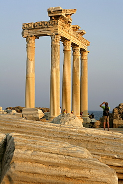 TUR Turkey Side Turkish riviera coast. Ruins of the Apollon Temple