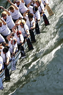 DEU Germany Muelheim Dragon boat race on the river Ruhr