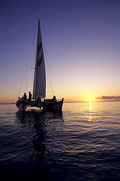 Sailing trip with the catamaran "Beluga" sunset Turks and Caicos Islands Bahamas Caribbean