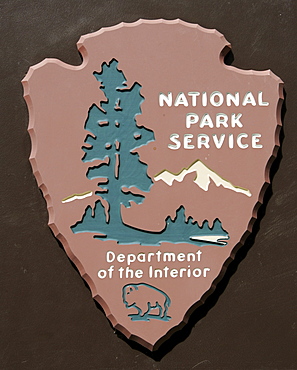 US National Park Service sign, Washington, USA, North America