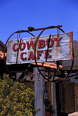 USA, United States of America, Arizona: Sign of a bar near Tucson.