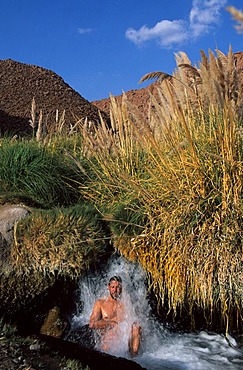 CHL, Chile, Atacama Desert: the hot springs of Puritama, 3000 metres high.