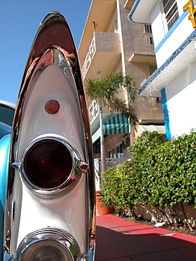 USA, Florida, Miami Beach: Streetrod's sharkfin in the Art Deco District, Miami Beach.