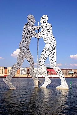 Molecule man, sculpture by Borofsky, Berlin, Germany