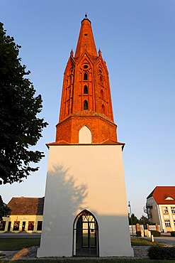 Remains of Letschin village church, tower by Karl Friedrich Schinkel, Oderbruch region, Maerkisch-Oderland district, Brandenburg, Germany, Europe